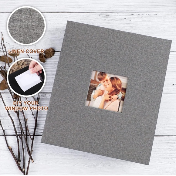 Gray Linen Photo Album - Picture 1 of 4